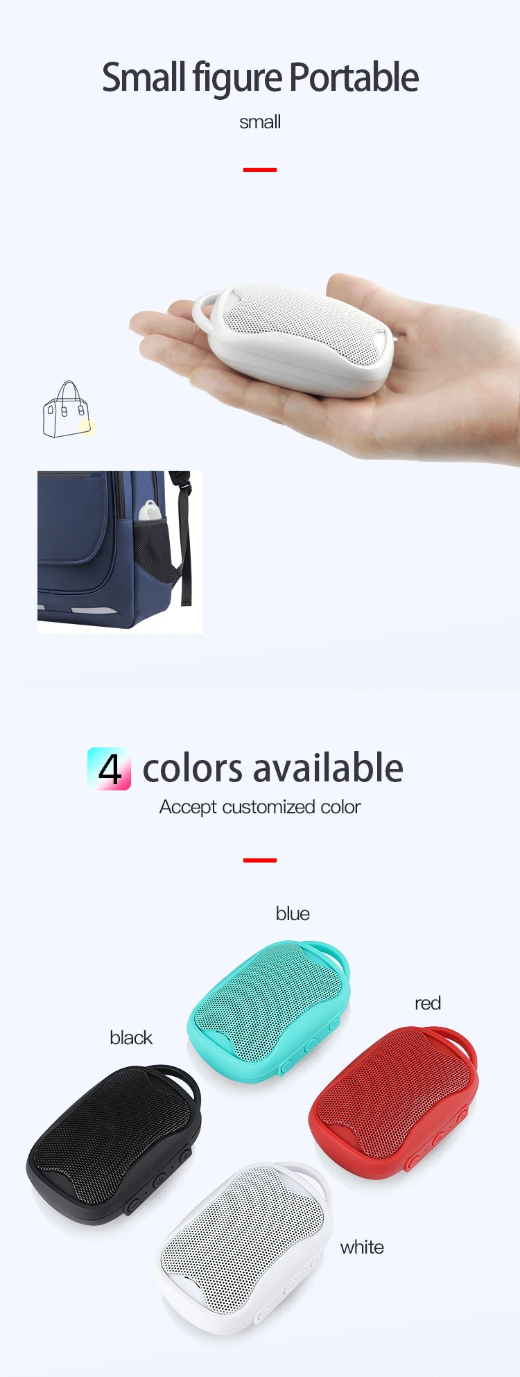 OEM Waterproof keychain mini portable small wireless mini mp3 speaker blue-tooth speaker for shower - ANKUX.COM