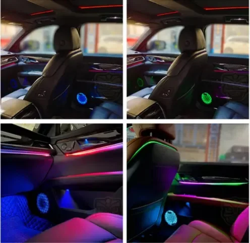 Auto Atmosphere Lighting for Cars Color Changing Led Interior Car Light Decorative Acrylic Ambient Car Light Strip