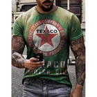 6XL oversized short sleeve polyester t shirt men 3D tee shirts summer vintage printed 3D t-shirts