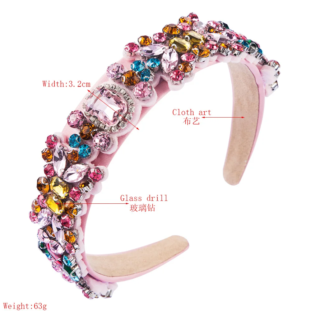 Luxury Colorful Rhinestones Full Of Diamonds Hipster Headdress Designer