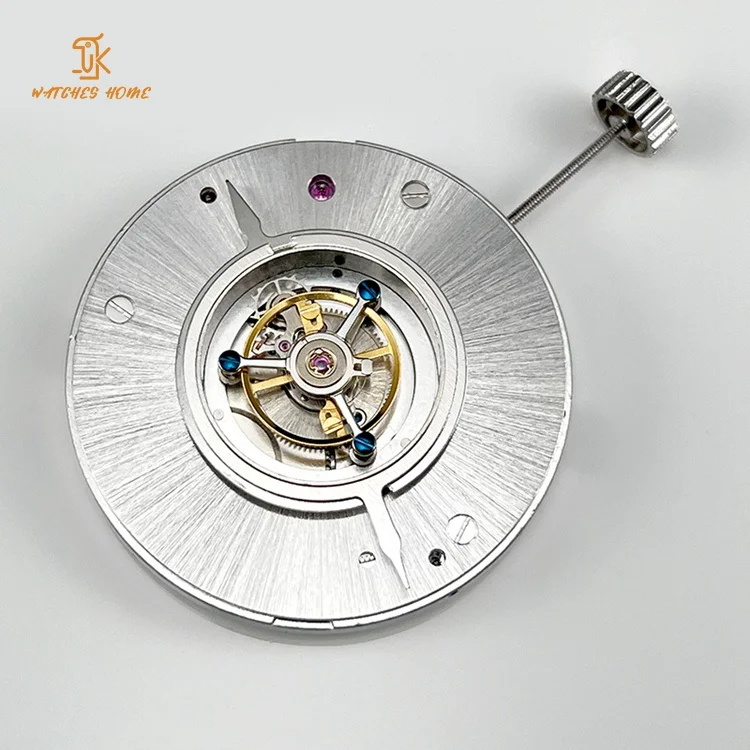 Newest Design Self-factory Custom Accurate Automatic Mechanical Central Skeleton  Tourbillon Watch Movement
