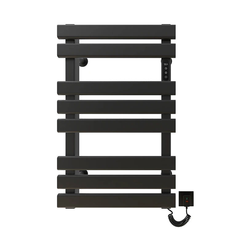 Bathroom Accessories Heater Drying Towel Rack Black Adhesive Electric Towel Warmer Rack