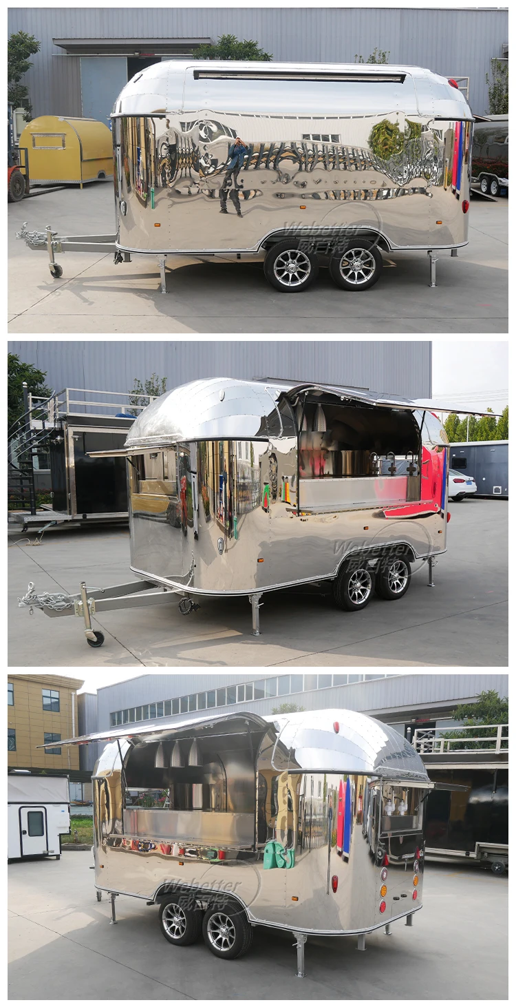 etter Stainless Steel Food Truck Trailer De Comida Movil Street Food