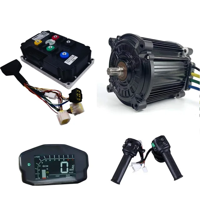 QSMOTOR 180 8000W Mid-drive PMSM Motor With Fardriver ND72850B Controller Conversion Kits For Electric Motorbike