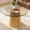 27.6" outer diameter - brown glass tabletop