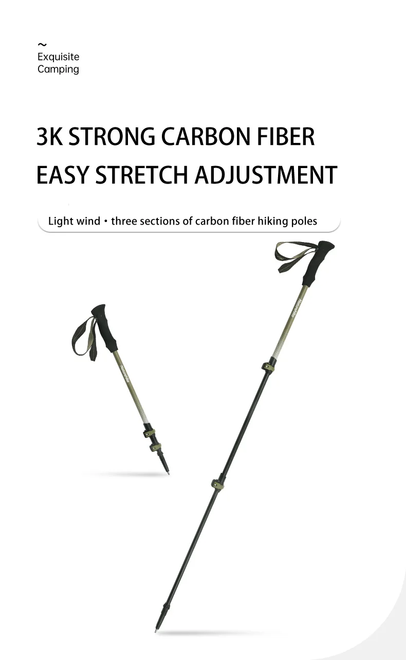 Naturehike 3 Node Outer Locked Trekking Pole Carbon Fiber Telescopic Trekking Pole Buy
