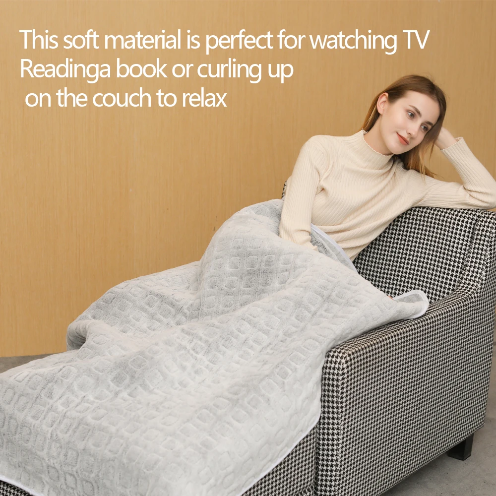 Оптовая продажа Шэньчжэнь домашнее Тканое зимнее Фланелевое мягкое роскошное электрическое теплое одеяло с подогревом королевского размера