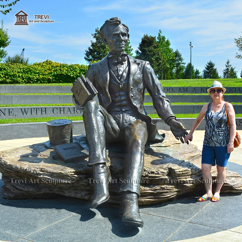 ベンチの像に座って有名なブロンズエイブラハムリンカーン| Alibaba.com