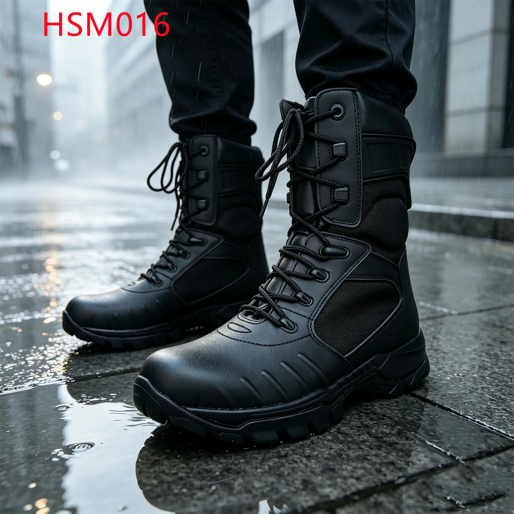LXG,Rocky Road High-Elasticity EVA+rubber Sole Hua Singh Combat Boots Factory Retail Tactical Boots with Closed Speed HookHSM016