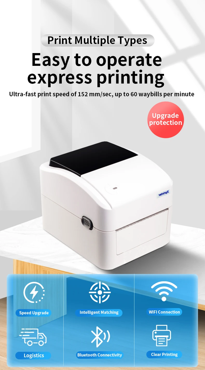 XP-420B Direct Thermal Label Printer A6 Waybill Etikettendrucker PCBA Phomemo Barcode 4x6 Shipping Label Sticker Thermal Printer factory