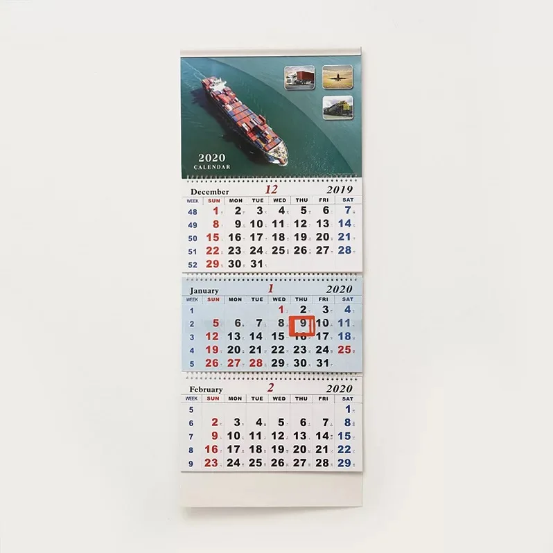 High Quality Custom Printing Full Color 2022 Spiral Three Fold Wall Calendar Buy Three Fold Wall Calendar 2022 Calendar Wall Calendar 2022 Custom Product On Alibaba Com