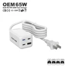 4 ports 65W pour ordinateur de bureau
