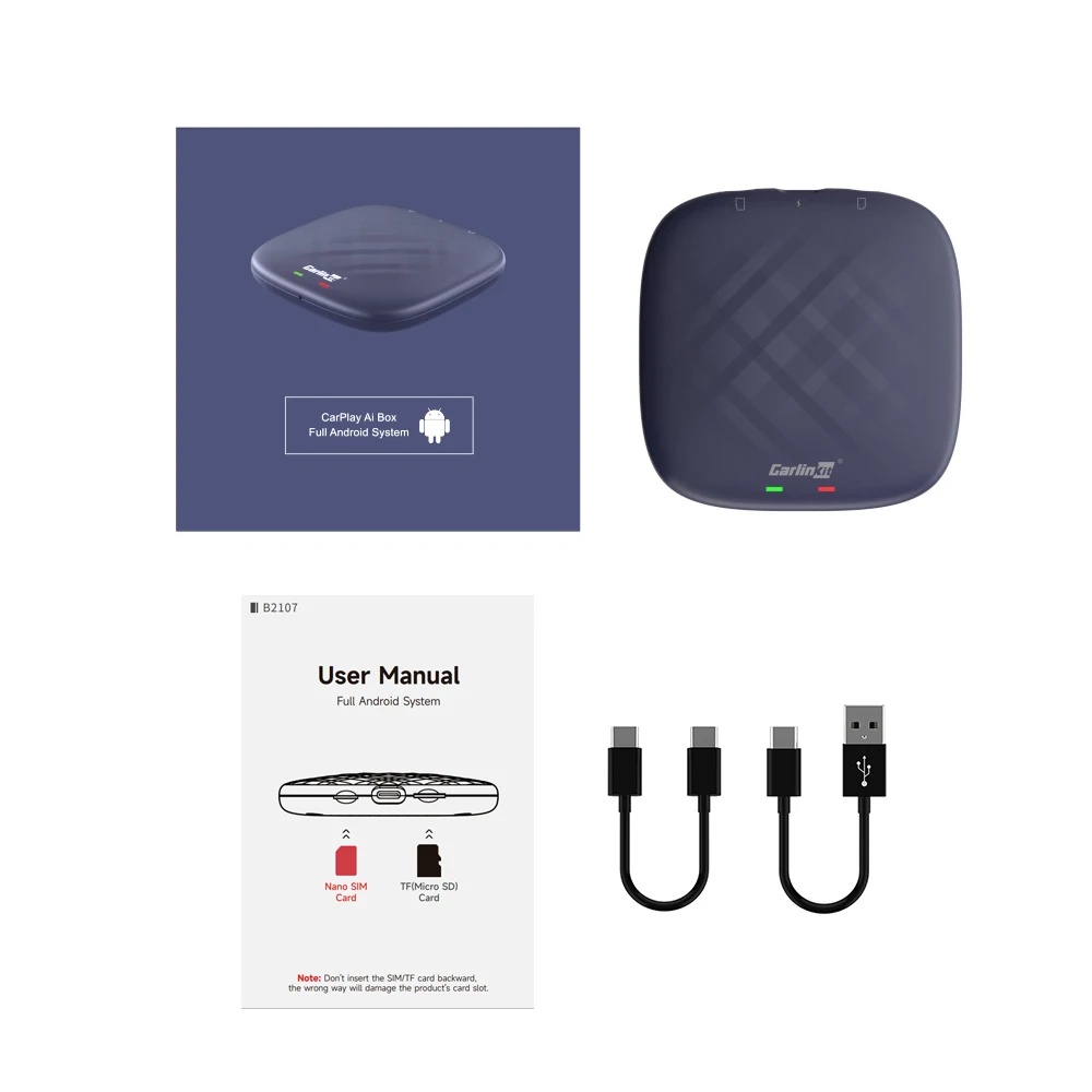 Carlinkit Ai Box Wireless Carplay & Android Auto Adapter 128gb