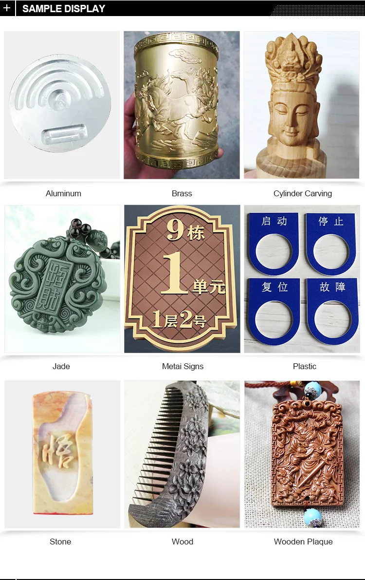 Craftsman Wood Stone 4 Axis Wood Carving Cnc Router Engraving Machine