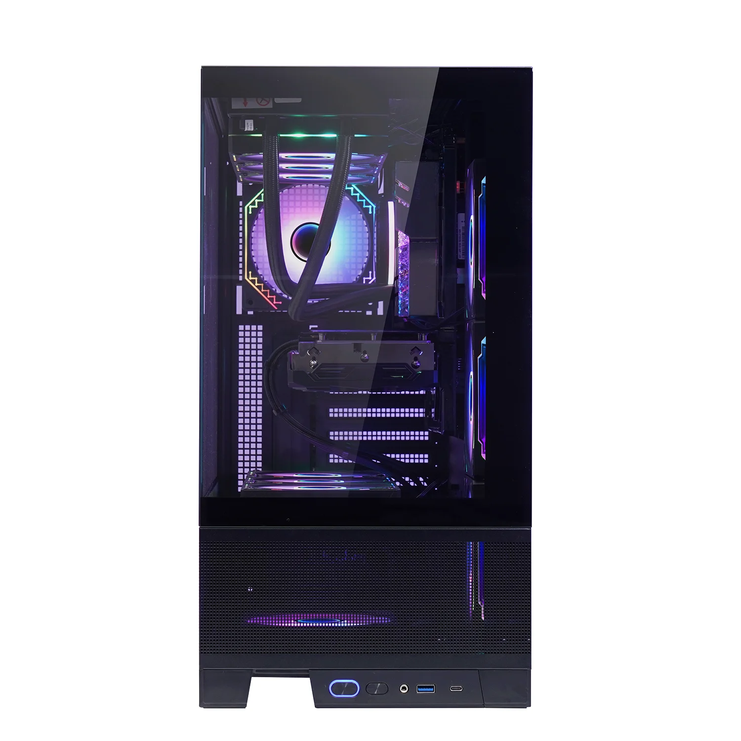 Factory New Model Gaming Computer Case Tempered Glass Full Tower ATX Computer Cabinet PWM ARGB Fan 360mm RAD Gaming Pc Case