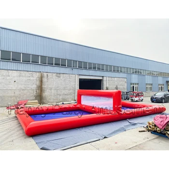 Outdoor fun volleyball pool commercial grade inflatable volleyball court factory price volleyball playground for kids adults
