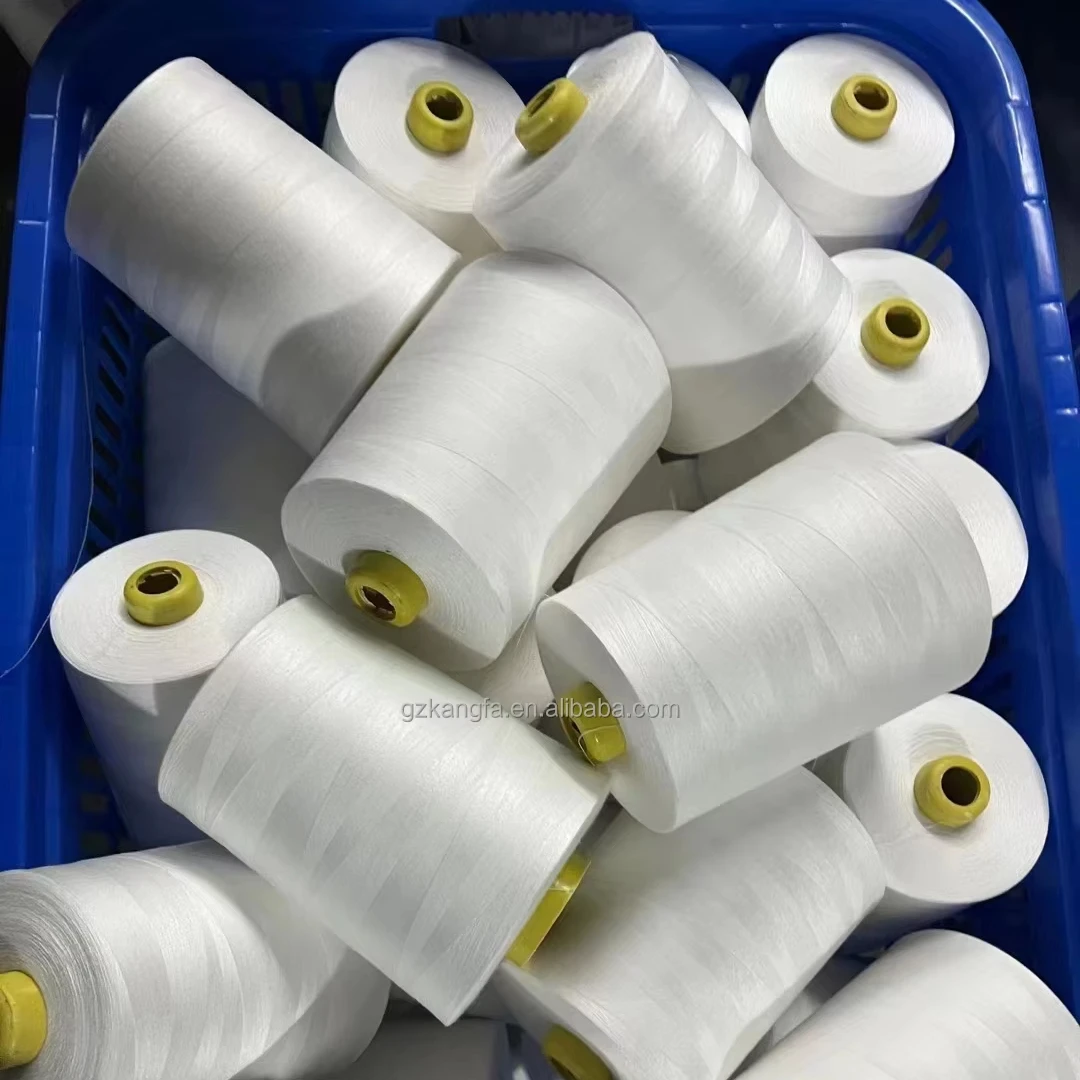Wholesale 100% Spun Polyester Sewing Thread Poly Hilos De Coser Costura Sew Poliester High Strength Yarn Tex27 Tex60