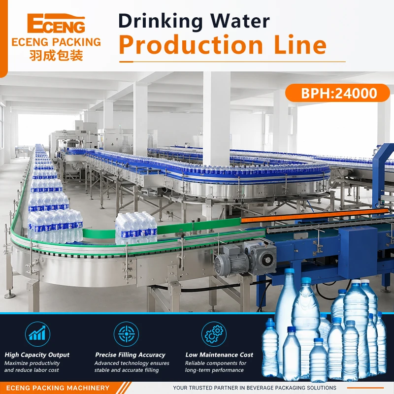 Factory Direct Drinking Water Line 24000BPH Energy Saving Equipment for Medium and Large Drinking Water Manufacturing Factory