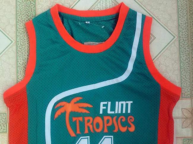 Coffee Black Jersey 7 Flint Tropics Basketball Jersey 33 Jackie Moon Jersey  Sports Shirt Mens Movie Clothes S-XXXL 