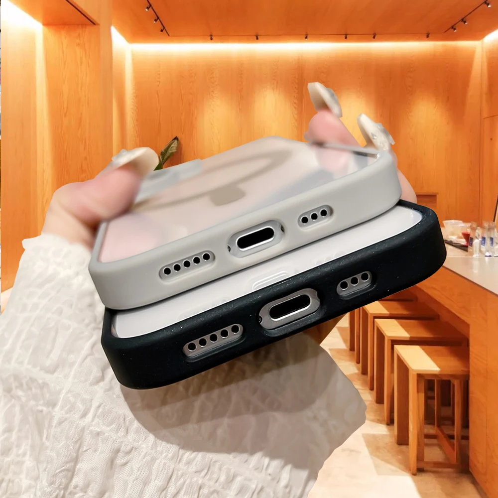 Colorful Magnetic wireless charge hard phone case For iPhone 16 PROMAX