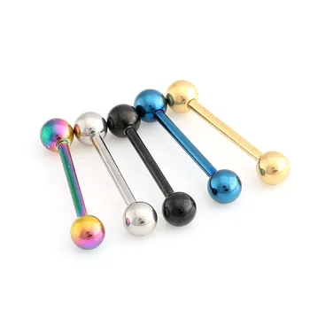 316L Surgical Steel Penis Ring Plated Nipple Piercing Body Jewelry Sexy Tongue Piercing Rings Barbell