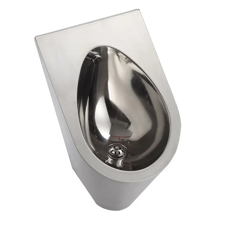 Hotel School Wall-Mounted Stainless Steel Men's Urine Bowl High Quality Public Toilet Metal Urinal