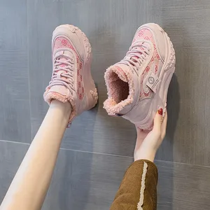 Special canvas women's 2026 autumn new casual shoes French round toe thick sole height increasing casual sports shoes