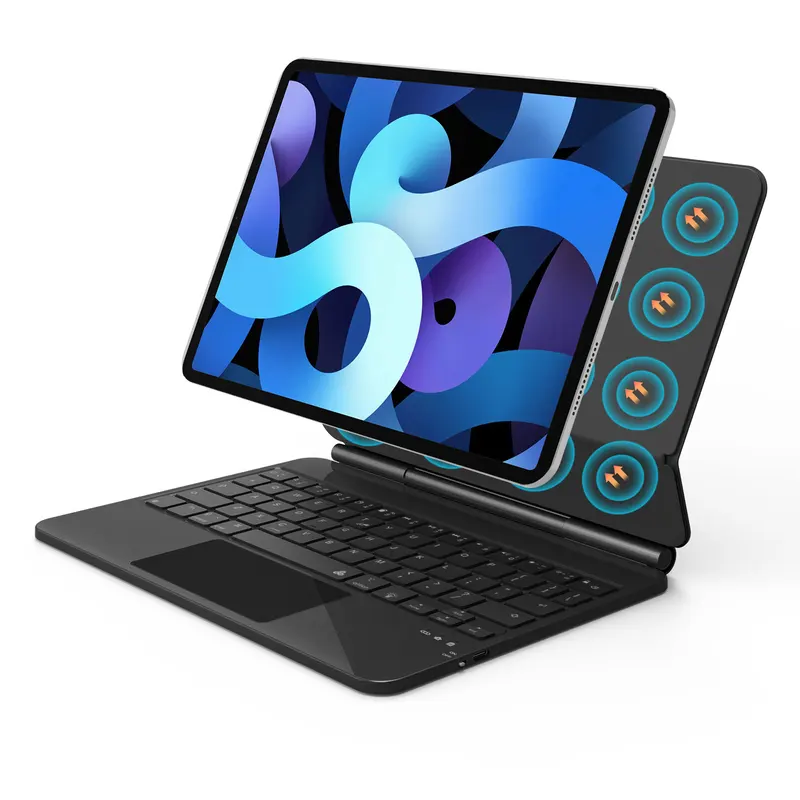 Wireless touchpad keyboard case with RGB backlight for iPad Pro 11