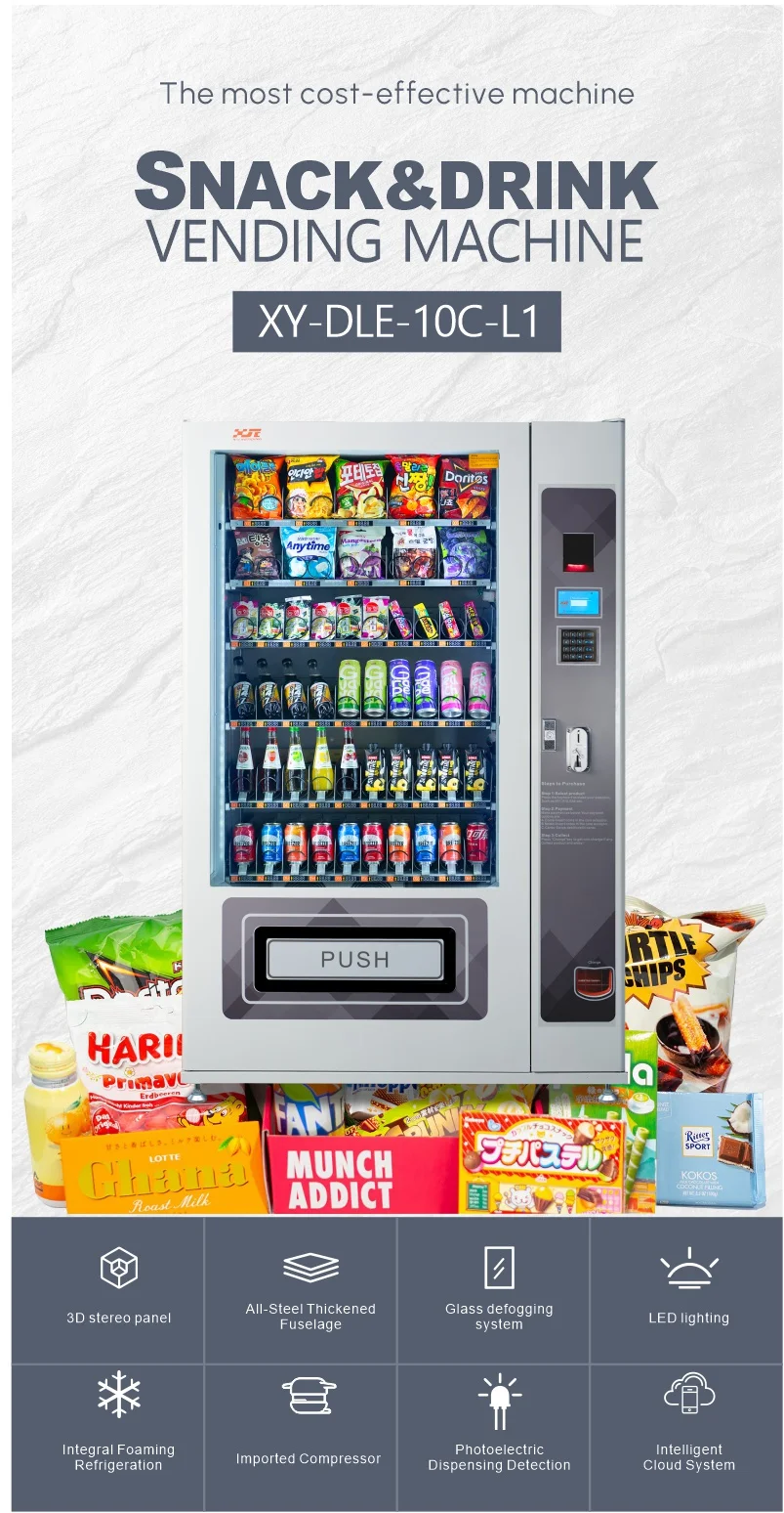XY Automatic Drink and Snack Vending Machine Supplier