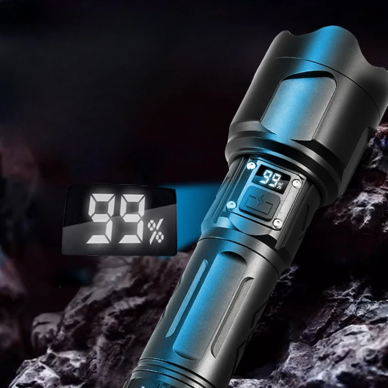 Factory Price Outdoor Strong Light Flashlight Camping Lighting Telescopic Rechargeable Long Life LED Powerful Flashlights