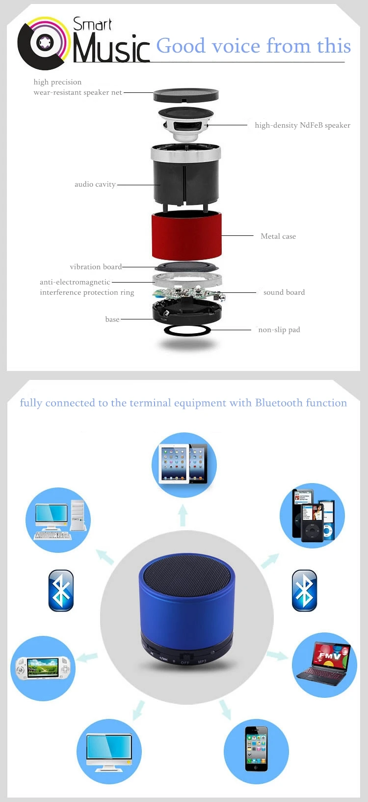 small steel gun portable plug card FM call mini bT speaker Card speakers for hands-free calls wireless speaker S11 - ANKUX.COM