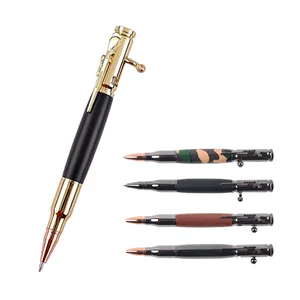 Wholesale Bolt Action Gun Creative Multi-function Gift Metal Click Ballpoint Tactical Pen Machine With Customized Logo