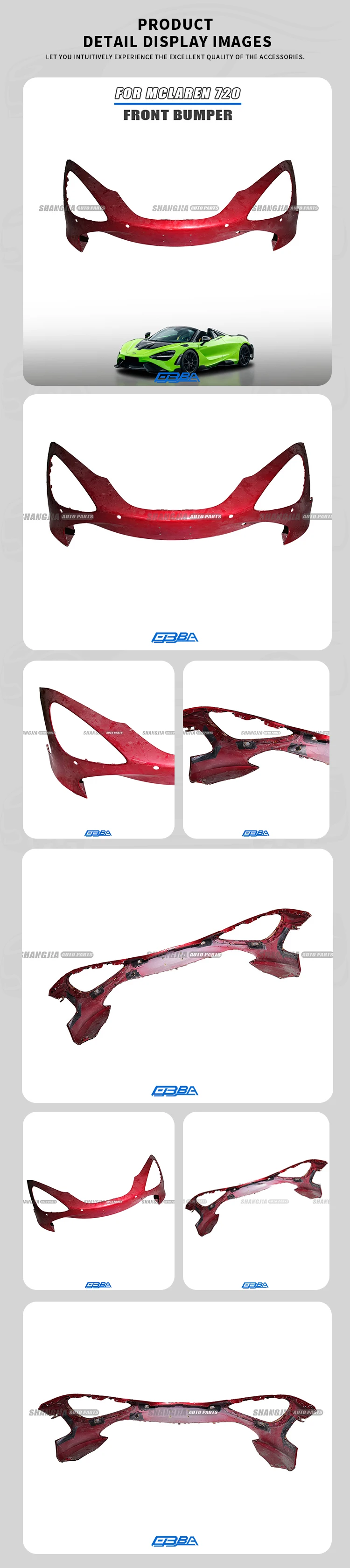 High Quality Plastic Material Front Bumper For McLaren 720 OE 14AC307CP factory