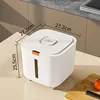 10kg rice container with flip lid-measuring cup-white
