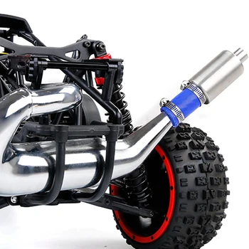 Metall Twin Tuned Auspuffrohr Für HPI 5B 5T 5SC KM Rovan Baja Buggy Truck