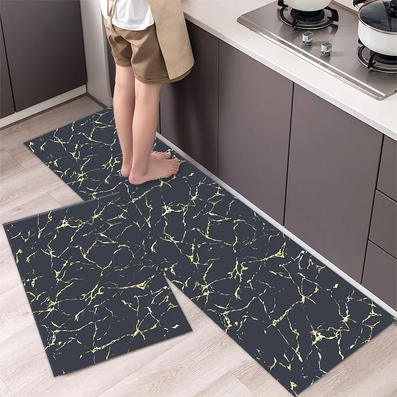 Kitchen Foot Mat Home Bedroom Living Room Doormat Entrance Door Room Rugs Non-slip and Washable Kitchen Carpet Set manufacture