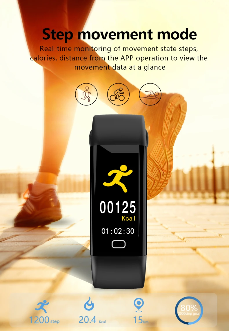 OEM Fitness Tracker Smart Bracelet Heart Rate Monitor Watch F77 IP68 Waterproof Temperature Monitoring Watch Smart Bracelet (10).jpg