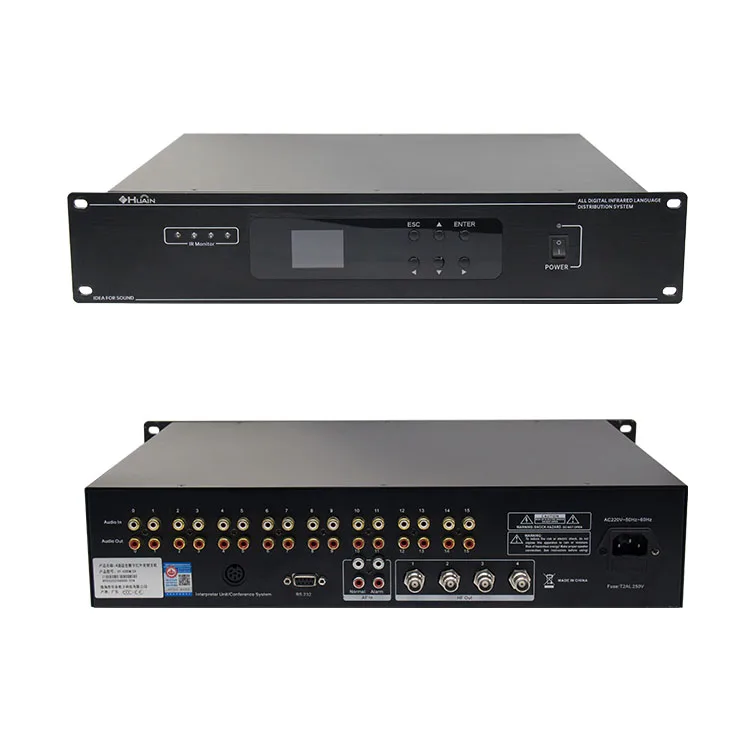 Interpreter Desk Microphone Translation Console Unit Infrared Simultaneous Interpretation System With Headset