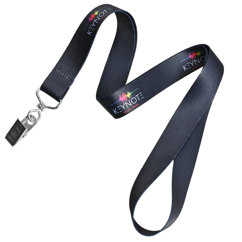 Colorful Printed Heavy Duty Embroidery Keys Chain Badge Reel Holder Card ID Neck Strap Hook Custom Sublimation Lanyard Logo