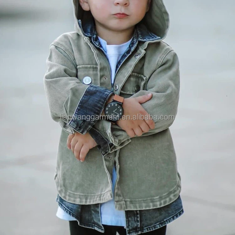 Custom Canvas Cotton Boys Jackets Denim Baby Hooded Jackets Buy Boys