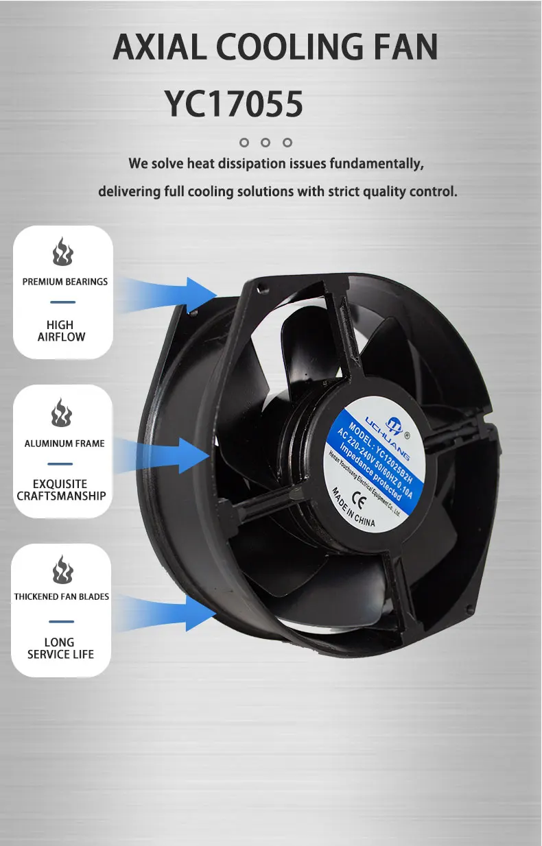 Cast Iron Motor, 17055FZY, 220V, 170x150x50mm, Axial - detail 2
