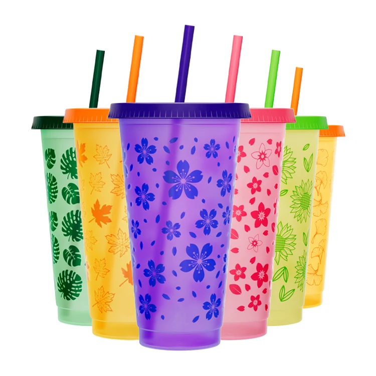 24 oz plastic koude beker, kerstbeker van pp plastic