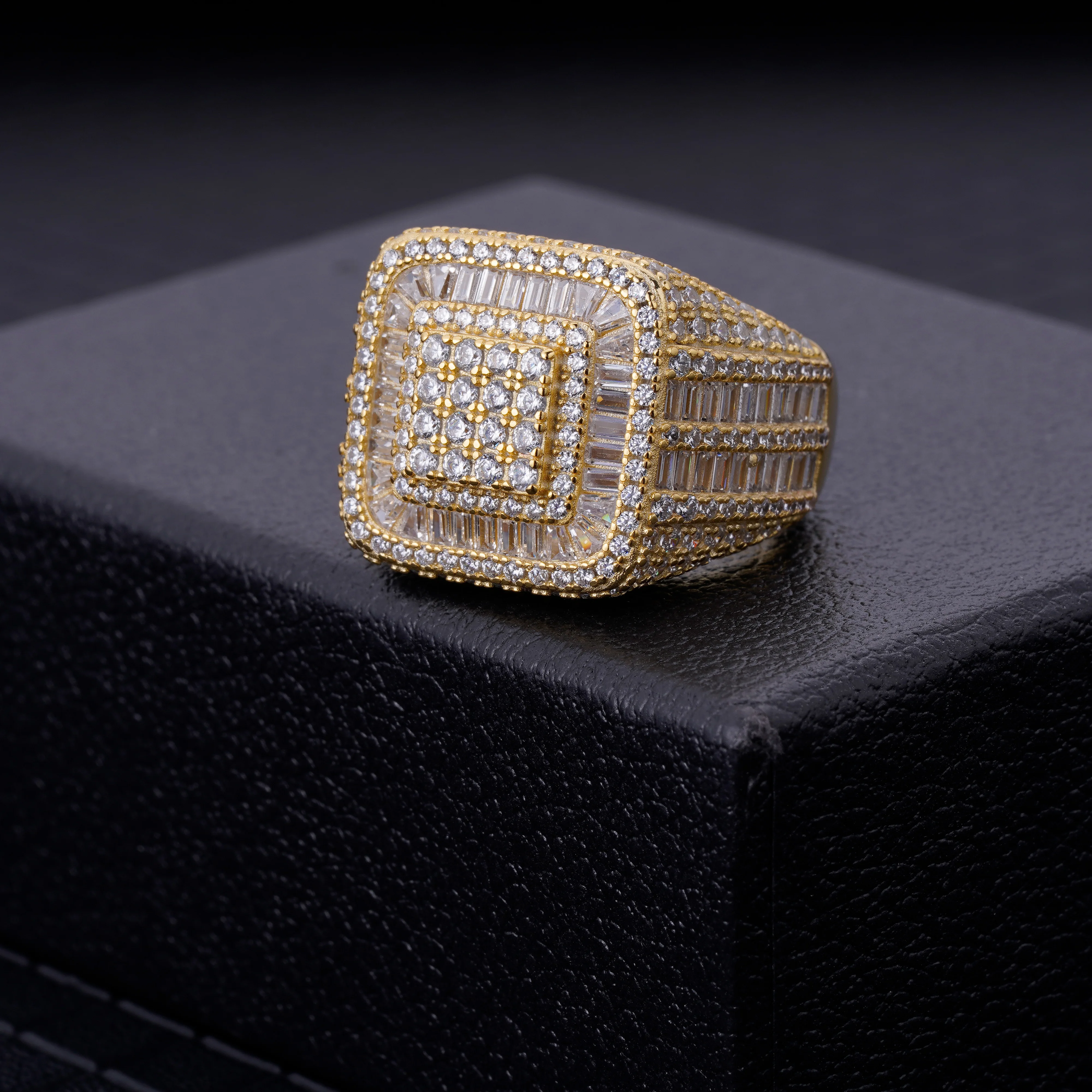 Ciondolo Allah In Argento 925 Placcato Oro Con Zirconi CZ - Gioiello Religioso Uomo