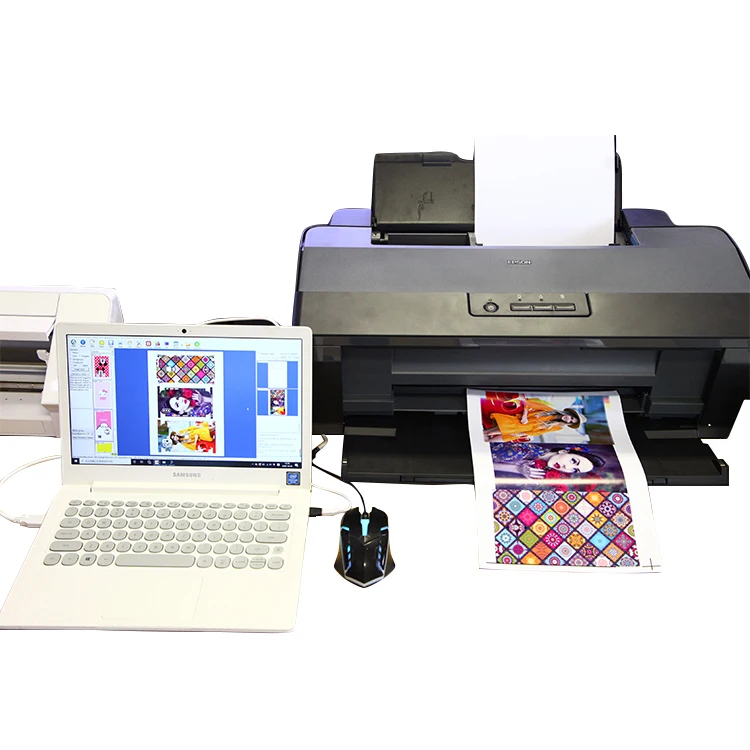 UV Sticker Printer Laser Cutter for Custom iPhone Cases Vinyl Printing Plotting System with iOS/Android Compatibility