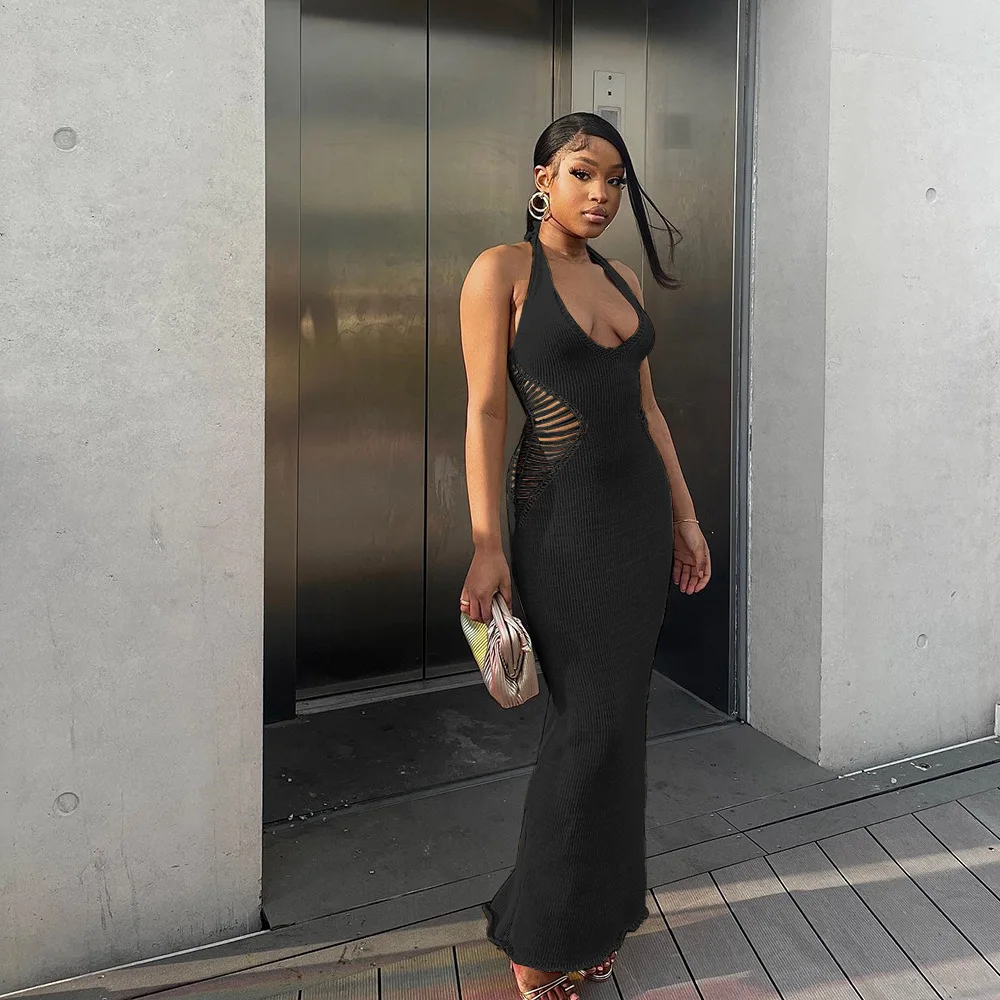 sleeveless knit dress outfit Sleeveless Knit Dress in Merino Wool – LIANA NYC main image 1