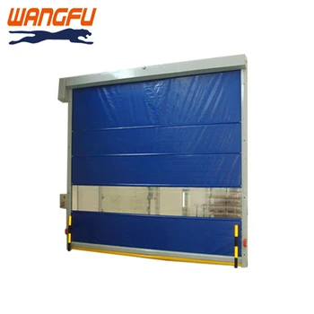 High Speed PVC Curtain Gate Automatic Rapid Sliding Door With Remote Control For Warehouse