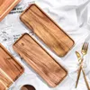 Acacia wood square tray, 28*10*1.5 cm