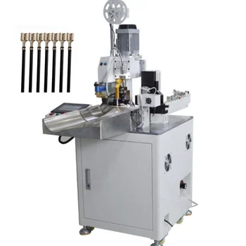 Automatic wire single side stripping and crimping machine