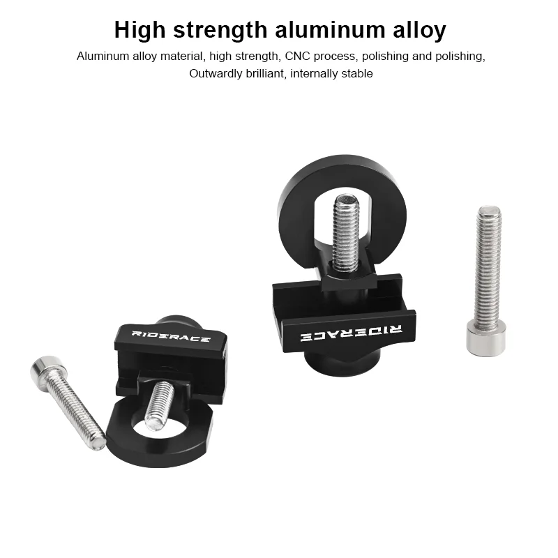 RIDERACE Bike Chain Tensioners Adjuster Bicycle Tensioner Fastener Bolt for Tool Aluminum Alloy Single Speed Adjuster Regulator