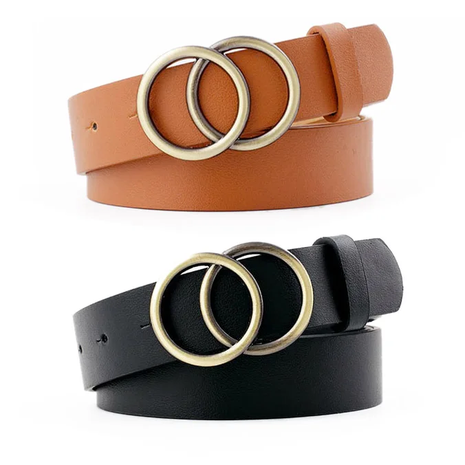 Женский ремень из искусственной кожи с пряжкой